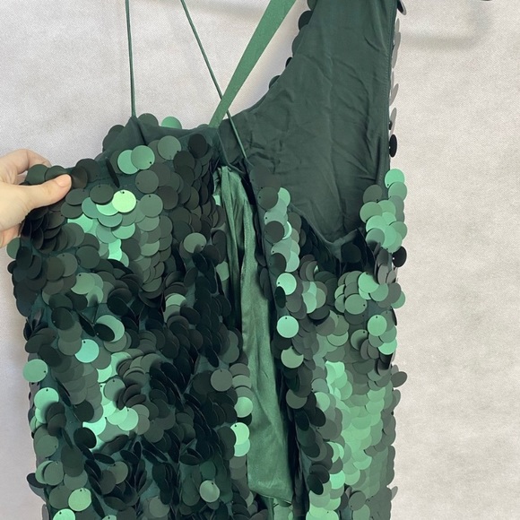 Sequinned One-Shoulder Mini Dress by Maeve - Picture 13 of 16